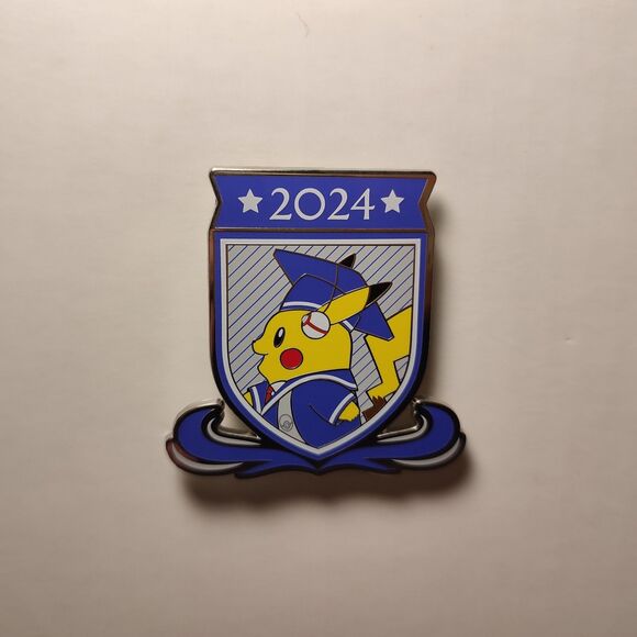 Pokemon TCG Pikachu & Eevee 2024 Graduation Hat And Enamel Pins Set Of 4 - Picture 9 of 10